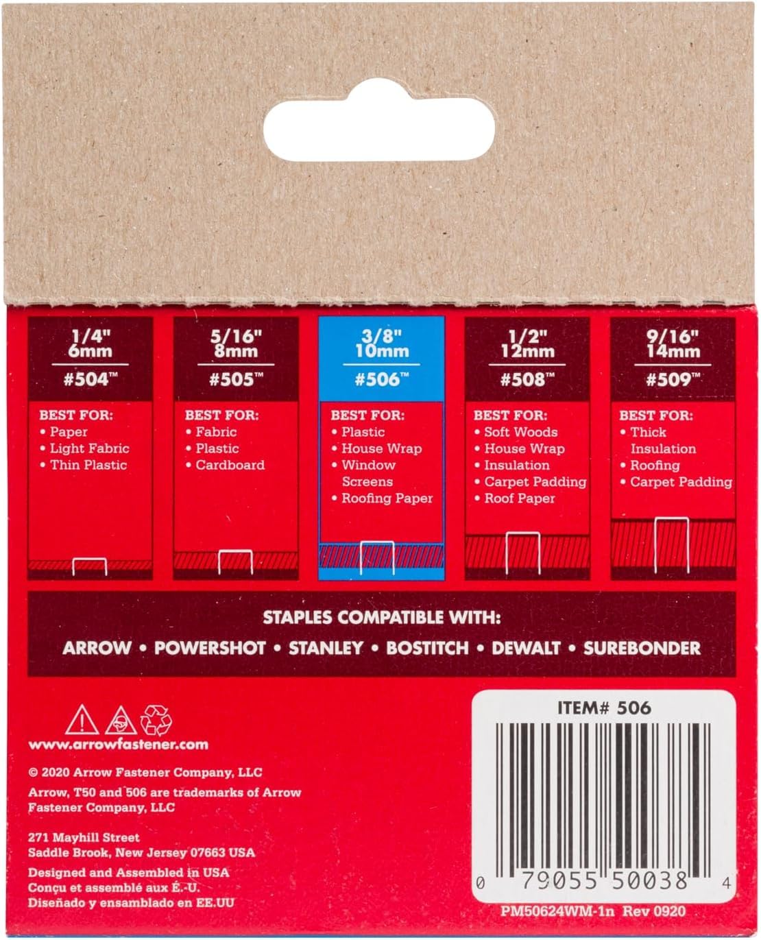 Arrow Fastener Hardware Staple 506, 3/8 in. – view 9
