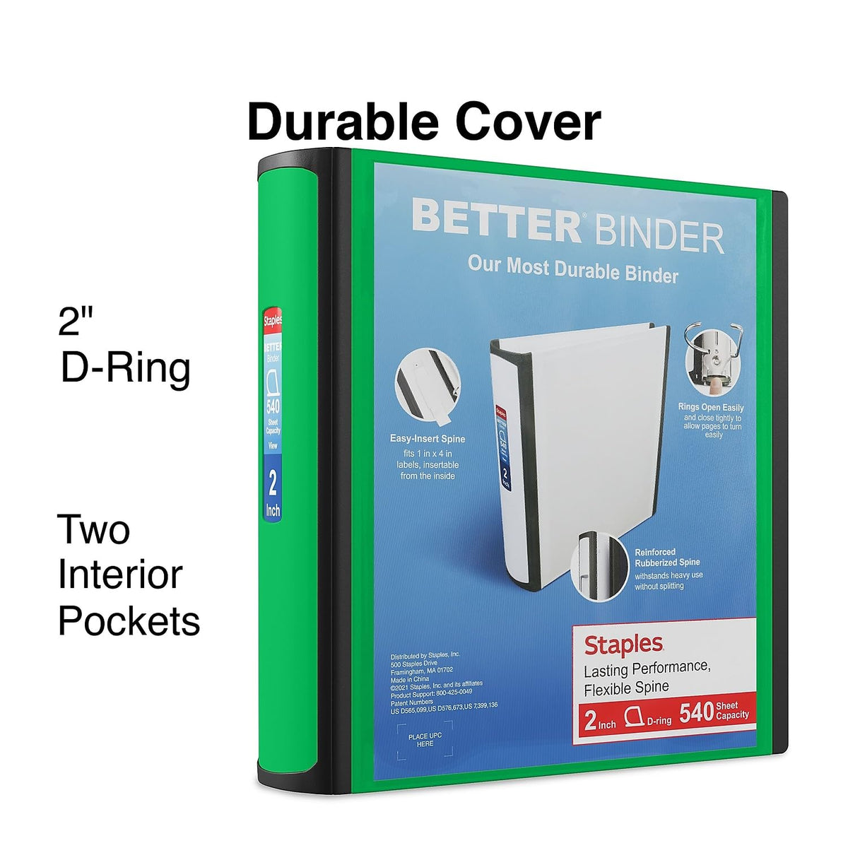 Staples Storage Binder 19937, 2-Inch – view 2