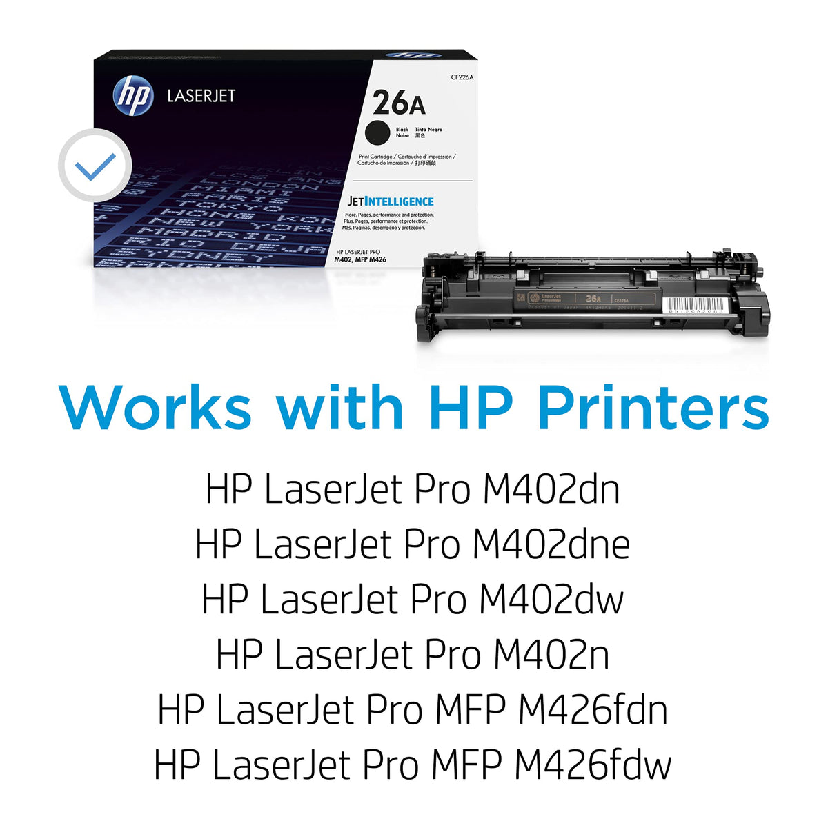 HP Laser Printer Toner CF226A, 26A Single Toner Pack – view 2
