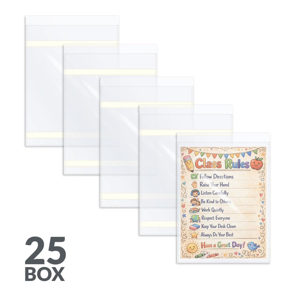 C-Line Card Document Sleeve 36911, 8.5 x 11 in (10 Count) – view 2