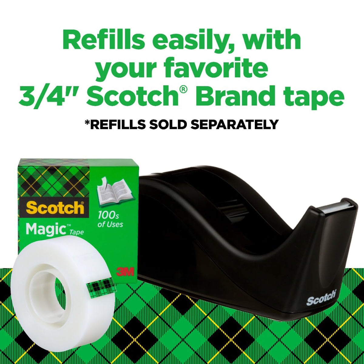 Scotch Tape Label Dispenser C60-BK, Up To 3/4 In – view 7