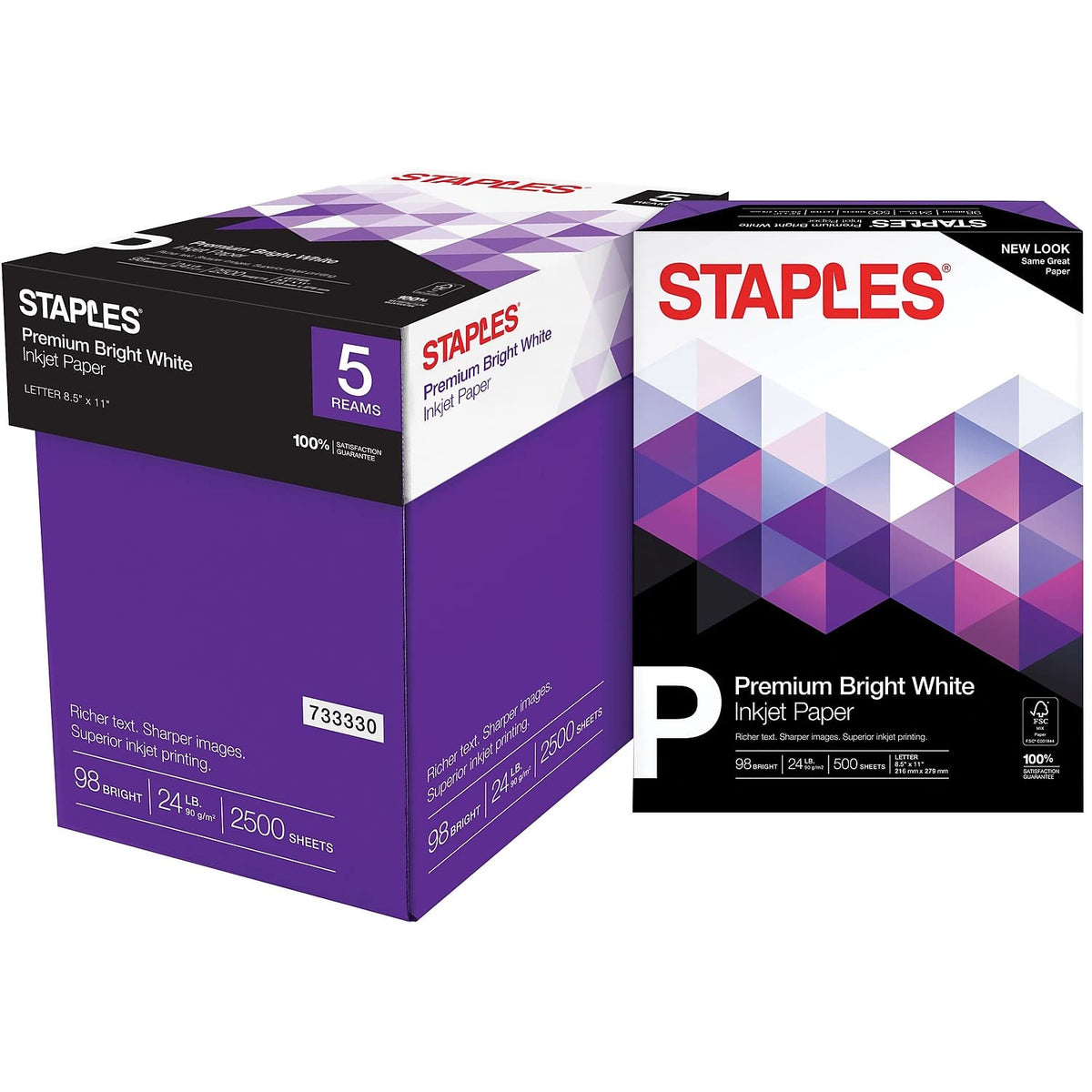 STAPLES Print Copy Paper 733330, 24 Lb.