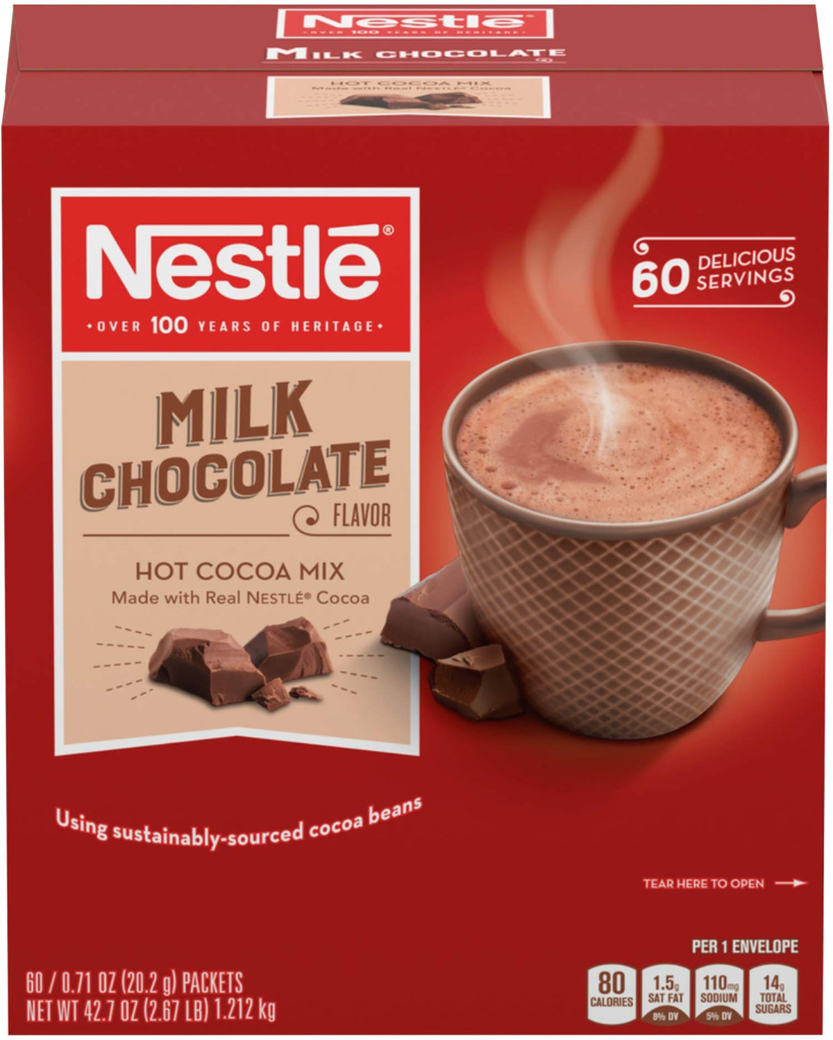 Nestle Hot Cocoa Drink Flavored NES26791, 6 count