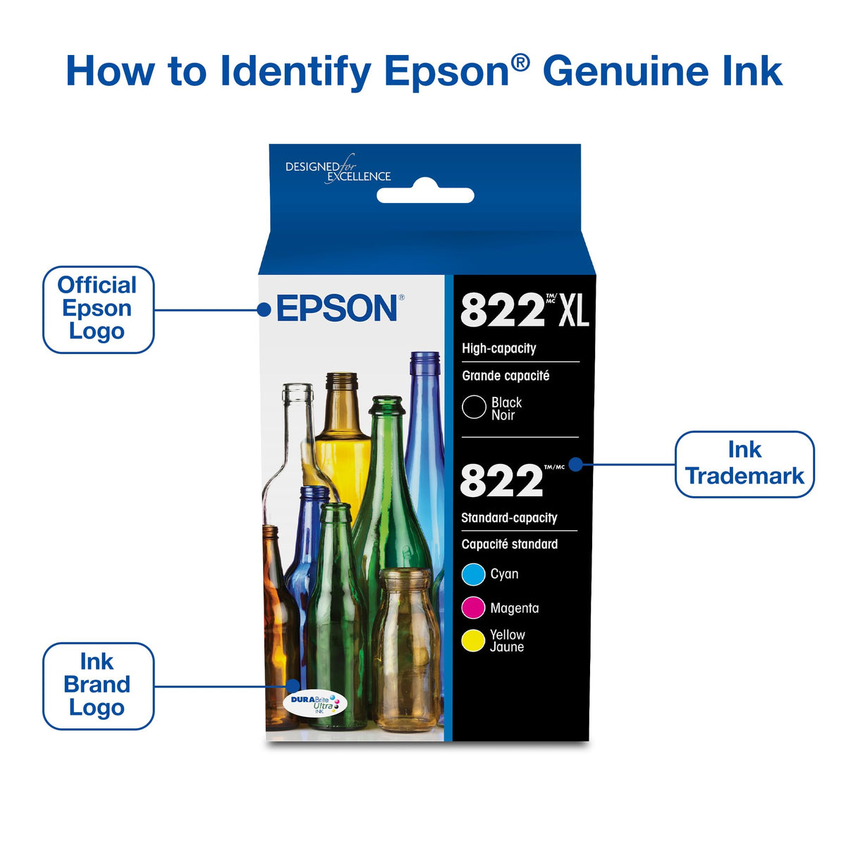 Epson Inkjet Printer Ink T822XL-BCS, High Yield / Standard Yield – view 3