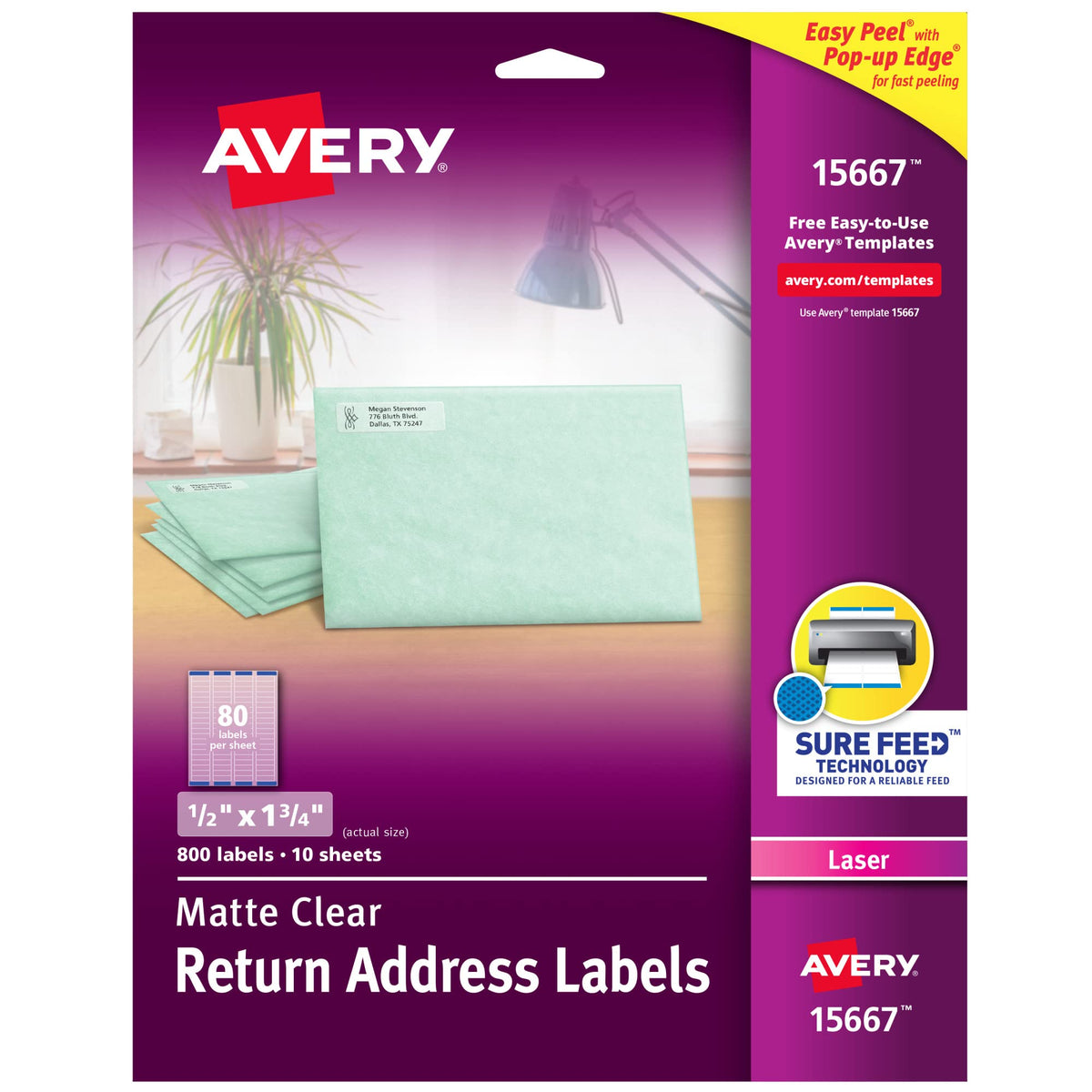 Avery Label 15667, 800 Count