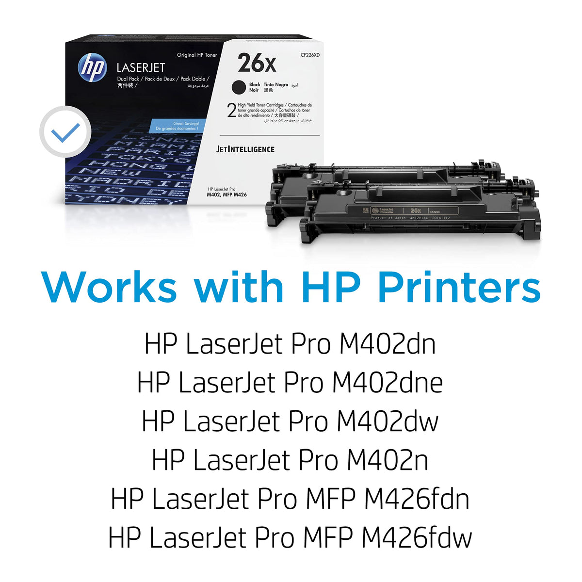 HP Laser Printer Toner CF226XD, 2 Pack – view 2