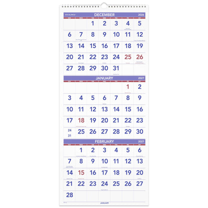 AT-A-GLANCE Calendar PM1128, 12"W x 27"H