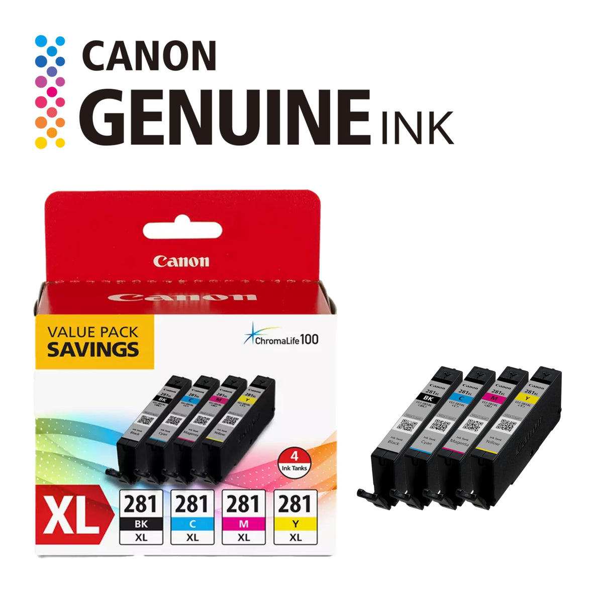 Canon Inkjet Printer Ink 2037C005, XL (Pack of 4) – view 2