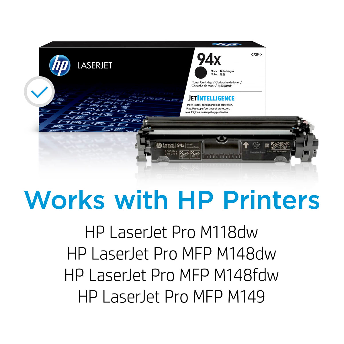 HP Laser Printer Toner CF294X, 14.09 x 4.25 x 5.3 in – view 2