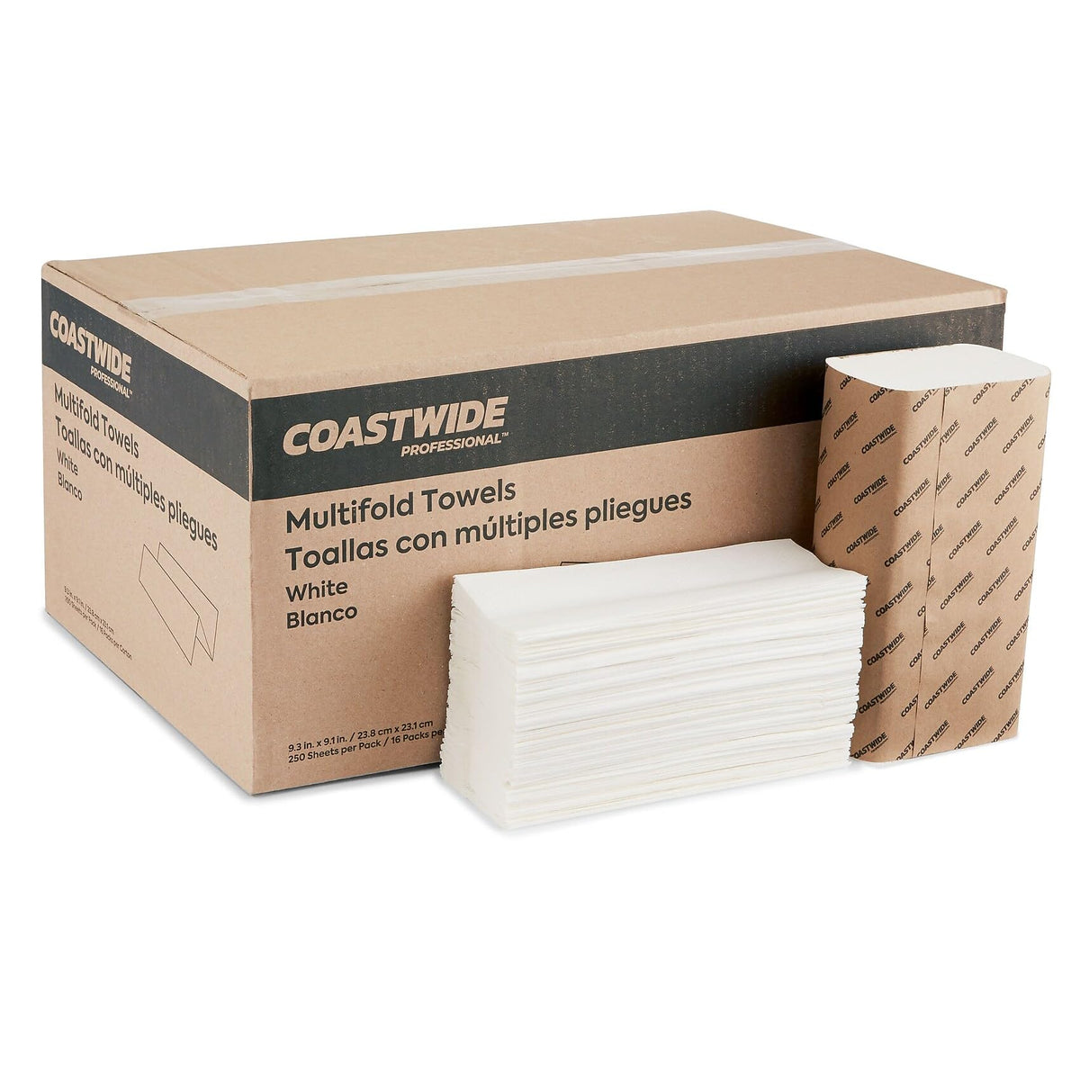 COASTWIDE Paper Towel CW58045, 9.25 x 9.5 in, 16 Count
