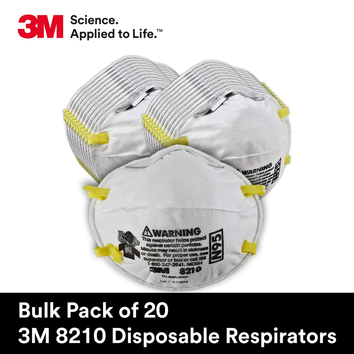 3M Respirator 8210, 1 Count (Pack of 20) – view 8