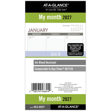 AT-A-GLANCE Planner 063-685Y, Size 3 Portable (Standard)