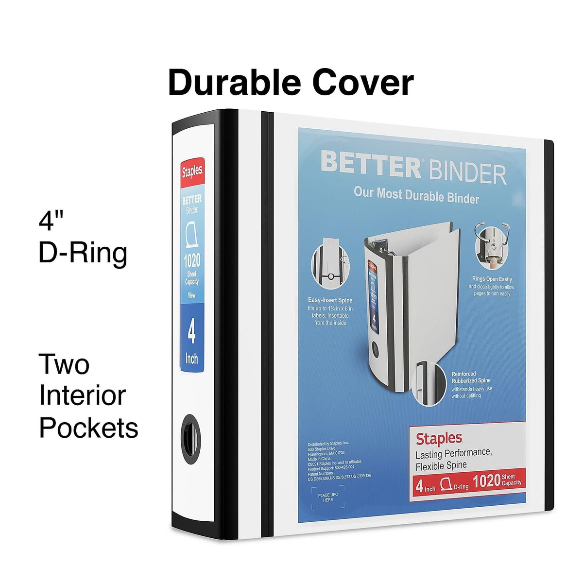 Staples Storage Binder ST55817-CCVS, 4-Inch, 2 Count – view 2