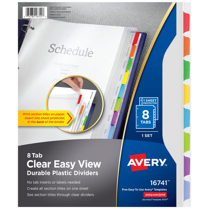 Avery Binder Divider 16741, 8 Tab