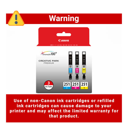 Canon Inkjet Printer Ink CLI251C, 3/Pack – view 4