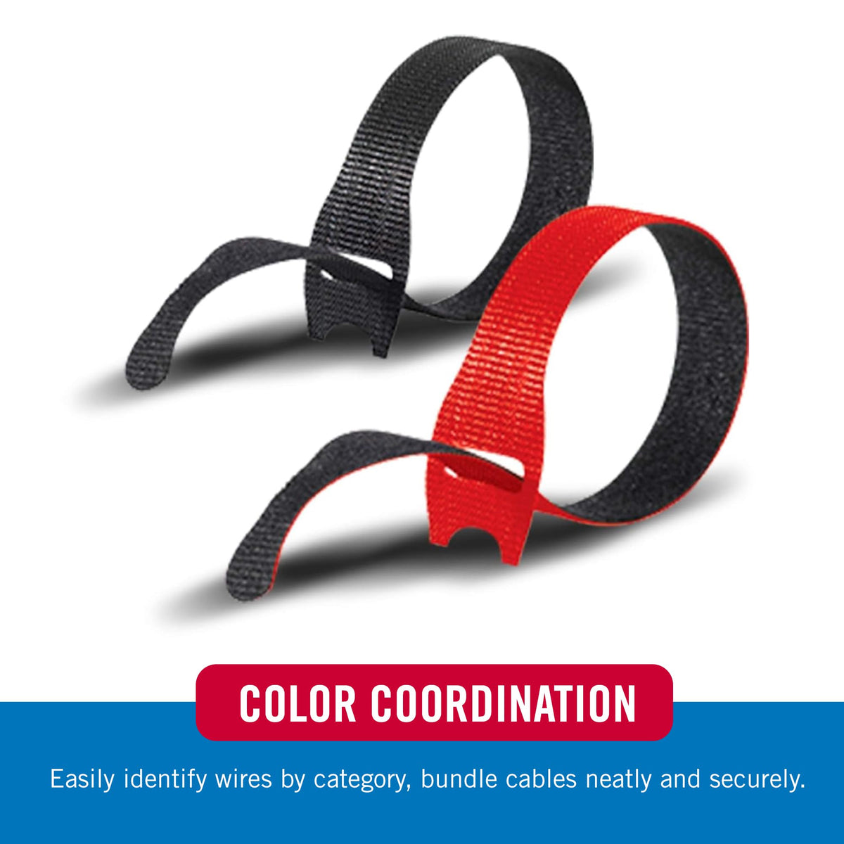 VELCRO Brand Cable Tie 94257, 15 x 1/2In - 30 Ties – view 4