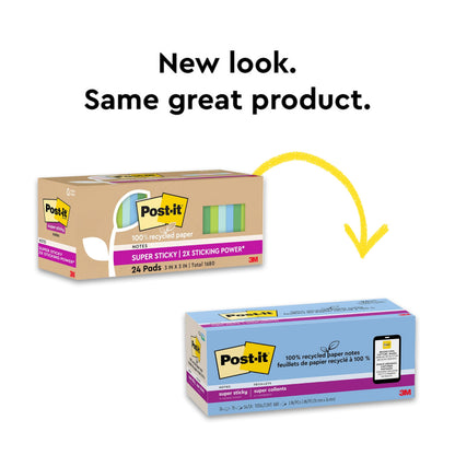 Post-it Self Stick Note 654R-24SST-CP, 3" x 3", 24 Count – view 9