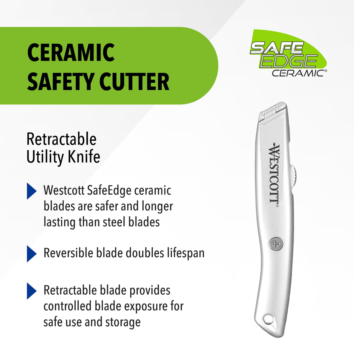 Westcott Utility Knife 00722, Aluminum 1-Pack – view 4