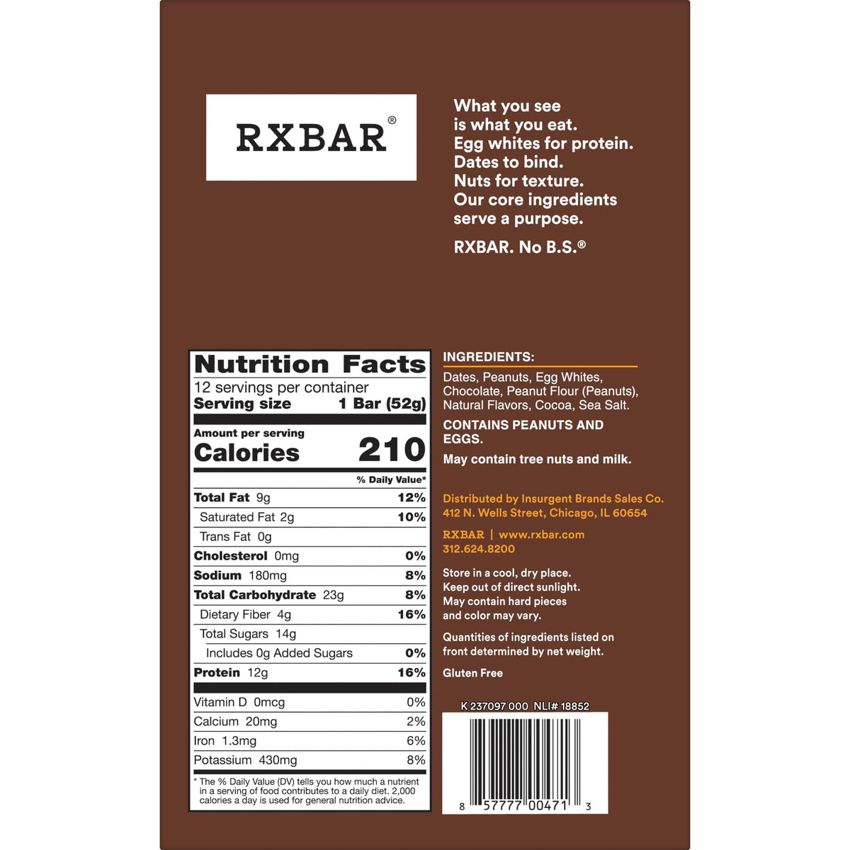 RXBAR Snack Food Bar RXB1001/100/105, 12 Count – view 9