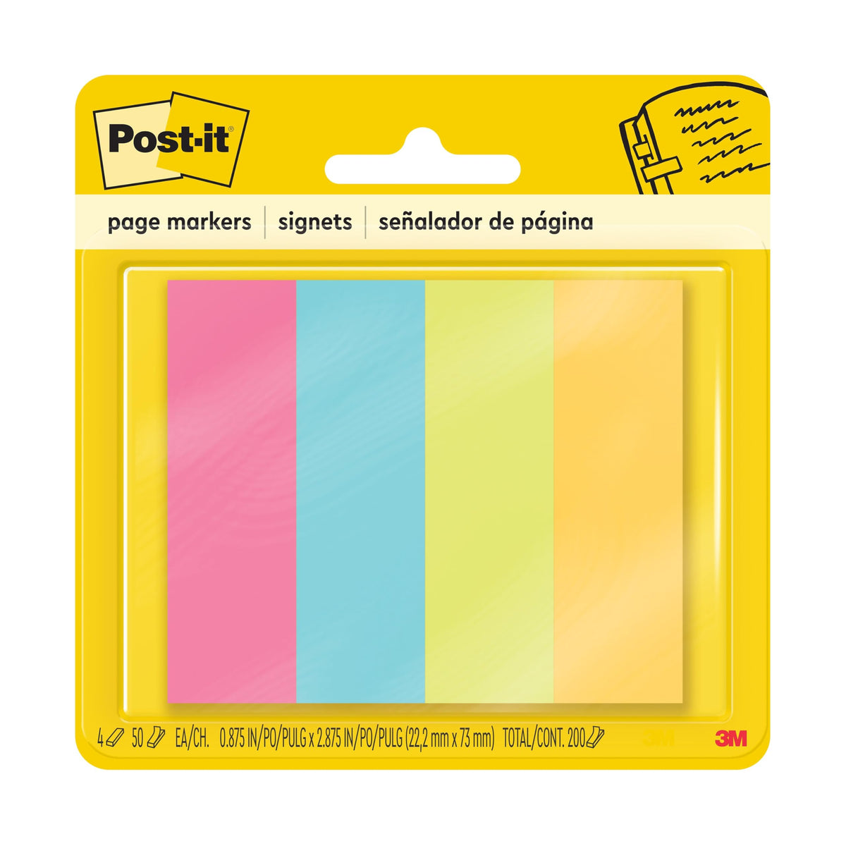 Post-it Self Stick Note 671-4AU, 4.7" x 0.3"