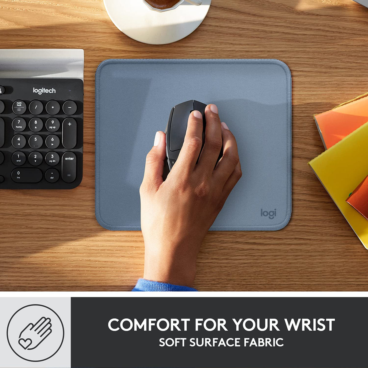 Logitech Mouse Pad 956-000038, 7.9L x 9.1W in – view 6
