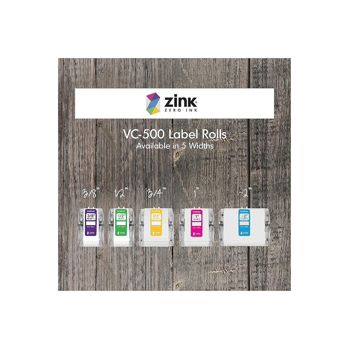 Brother Label CZ1004, Size: Label rolls let you design and print full color labels, photos, tags, stickers and more using convenient Brother CZ and CK rolls available in 3/8 inch, 1/2 inch, 3/4 inch, 1 inch and 2 inch widths – view 6
