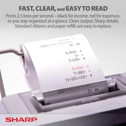Sharp Calculator EL-1801V, 7.6 x 10.1 x 2.5 in – view 3