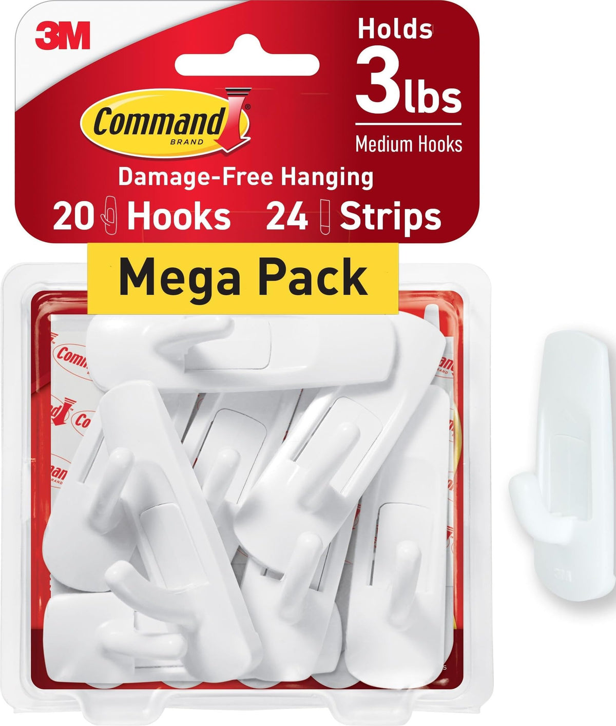 Command Storage Hook 17001-MPES, Medium, 20 Count