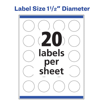 Avery Label 94506-WGP10, 1-1/2" Diameter, 200 Count – view 6