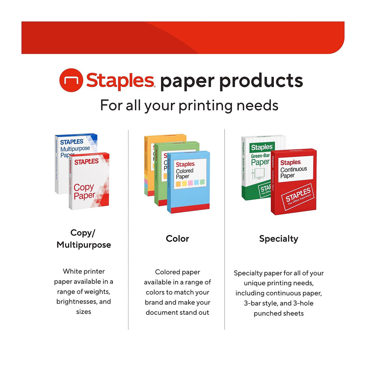 Staples Print Copy Paper FBA_14781-US/CC, 8.5" x 11" – view 8