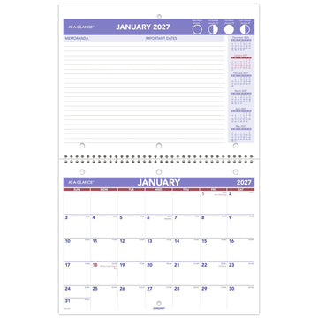 AT-A-GLANCE Calendar PM17028, 8.5"W x 11"H