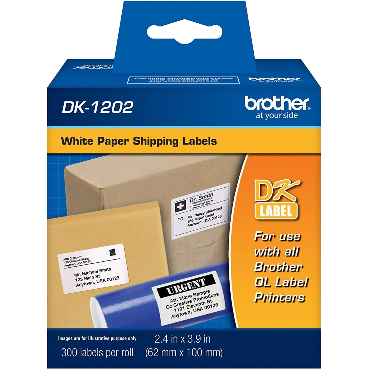 Brother Label DK-1202, 1 Roll, 300 Count