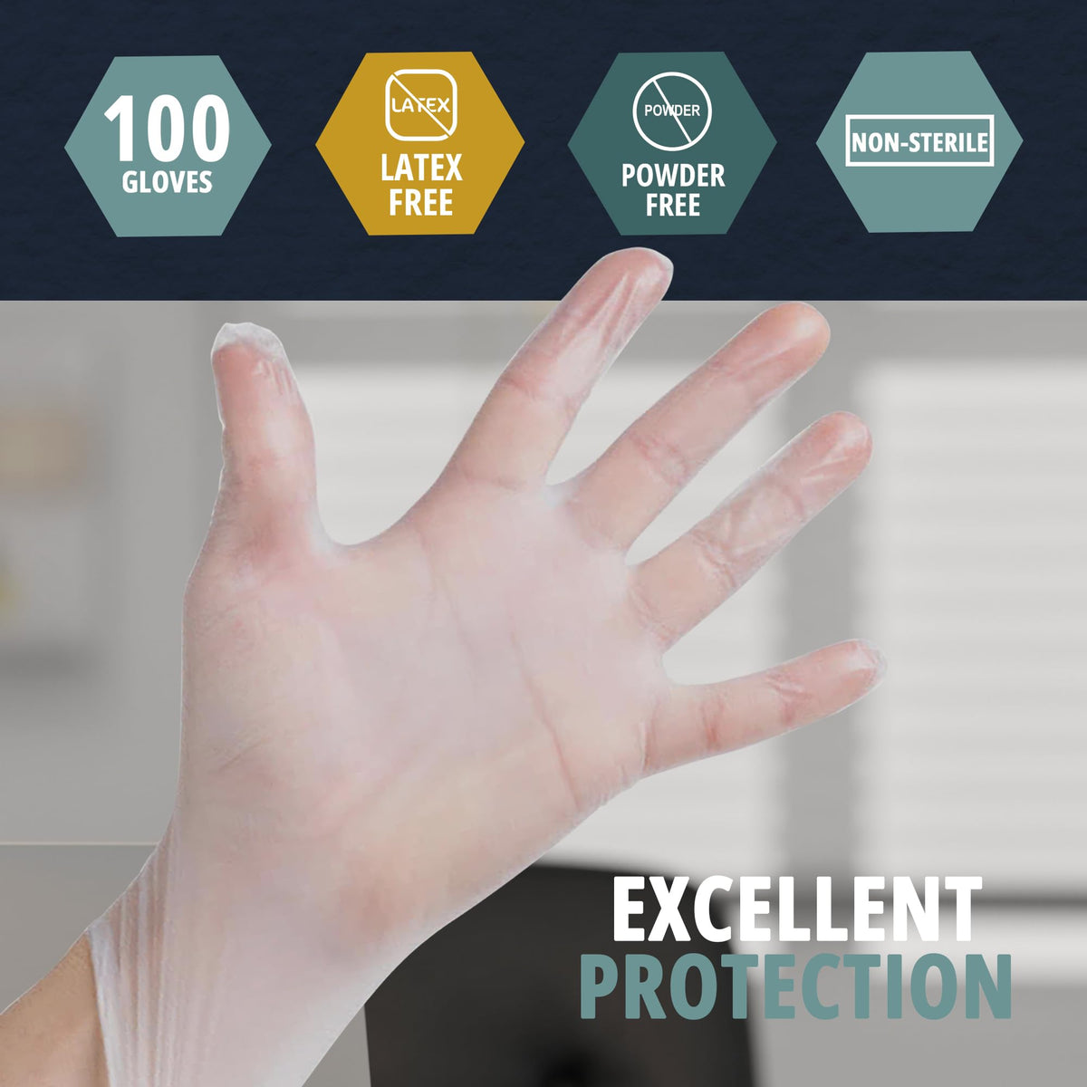 MED PRIDE Protective Glove 50904 - Box, Medium (Pack of 100) – view 7