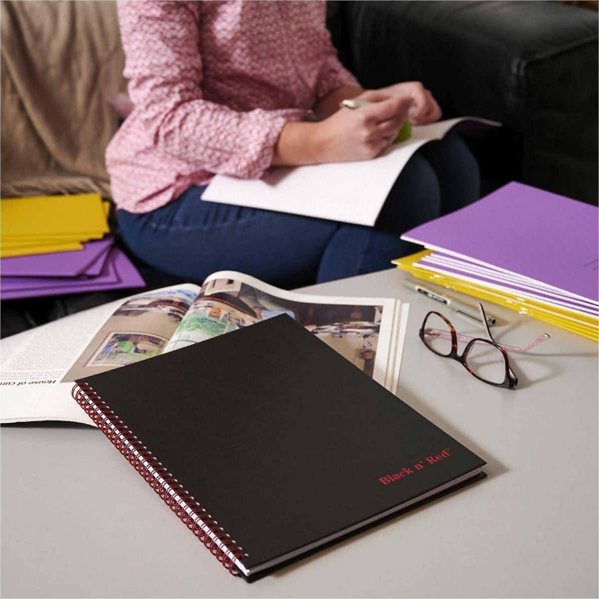 Black n' Red Blank Book JDKK67030, Large – view 2