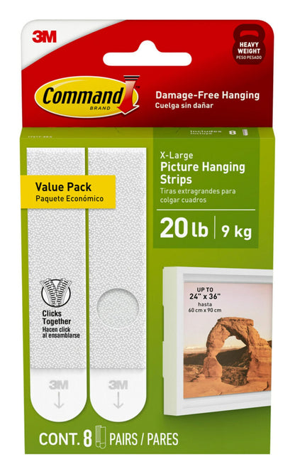 Command Adhesive Tapes 17217-8ES, X-Large, 8 Count