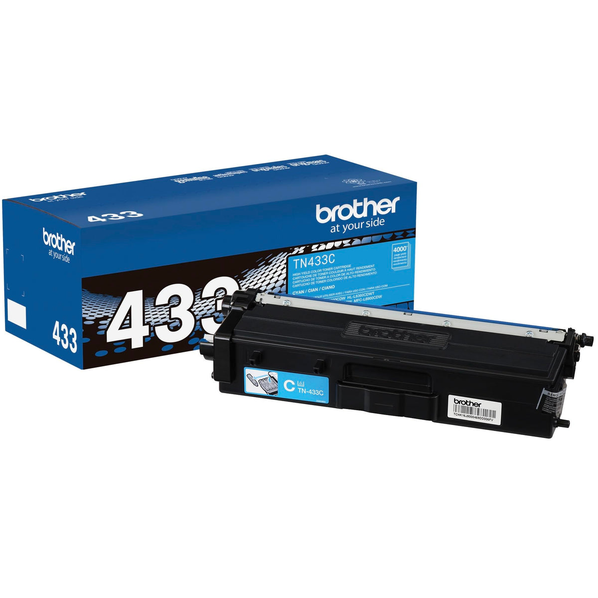 Brother Laser Printer Toner TN433, High Yield, Cyan