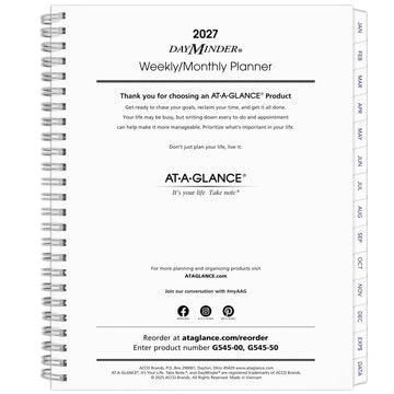 AT-A-GLANCE Planner G54550, 7" x 8.75"