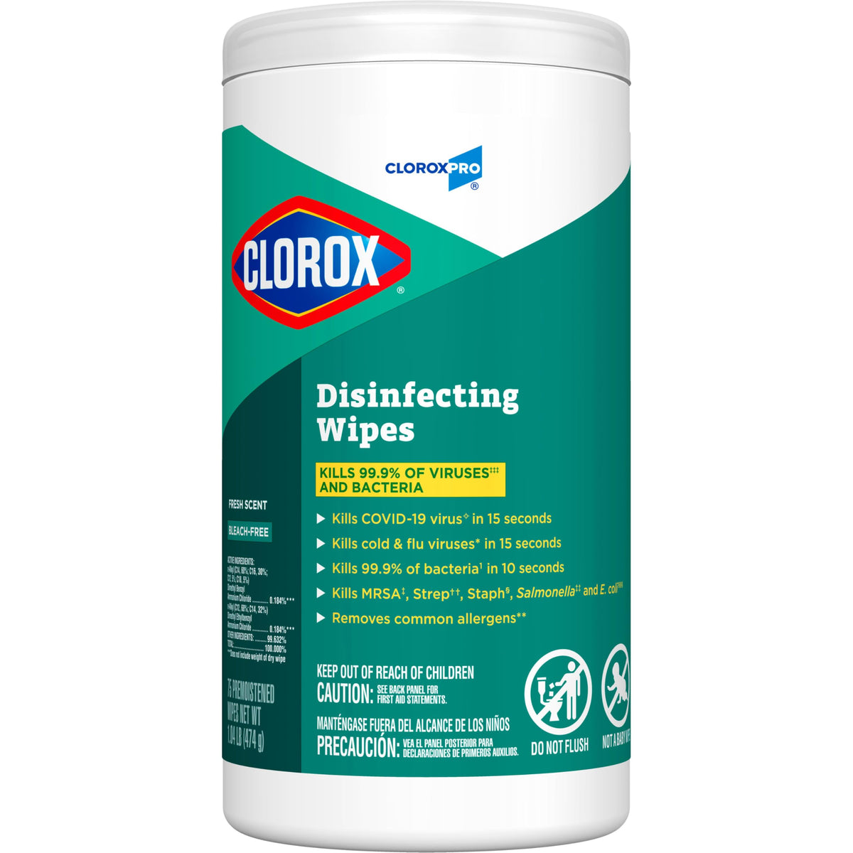 CloroxPro Surface Cleaning Wipe 15949, 75 Count