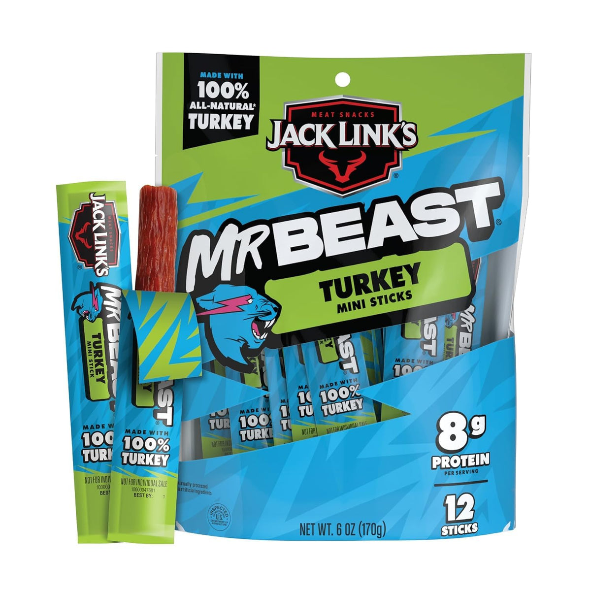 Jack Link's Jerky 10000044710, 0.5 Ounce (Pack of 12)