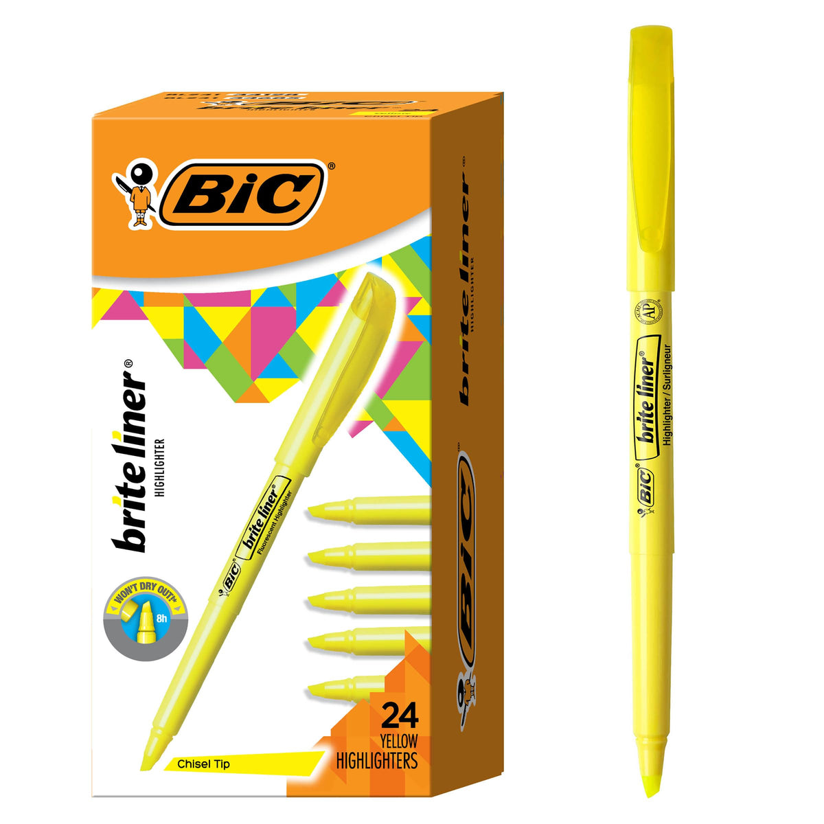 BIC Marking Pen BL241-YEL, 24 Count