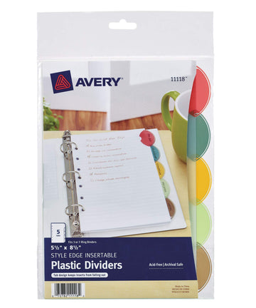 Avery Binder Divider 11118, 5-1/2" x 8-1/2"