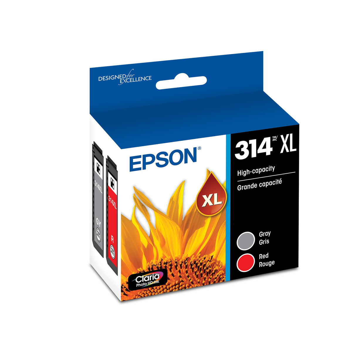 Epson Inkjet Printer Ink T314XL922-S, Multi-Pack, 2 Count
