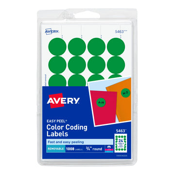 Avery Label 5463, 0.75 Inch Diameter, 1008 Count