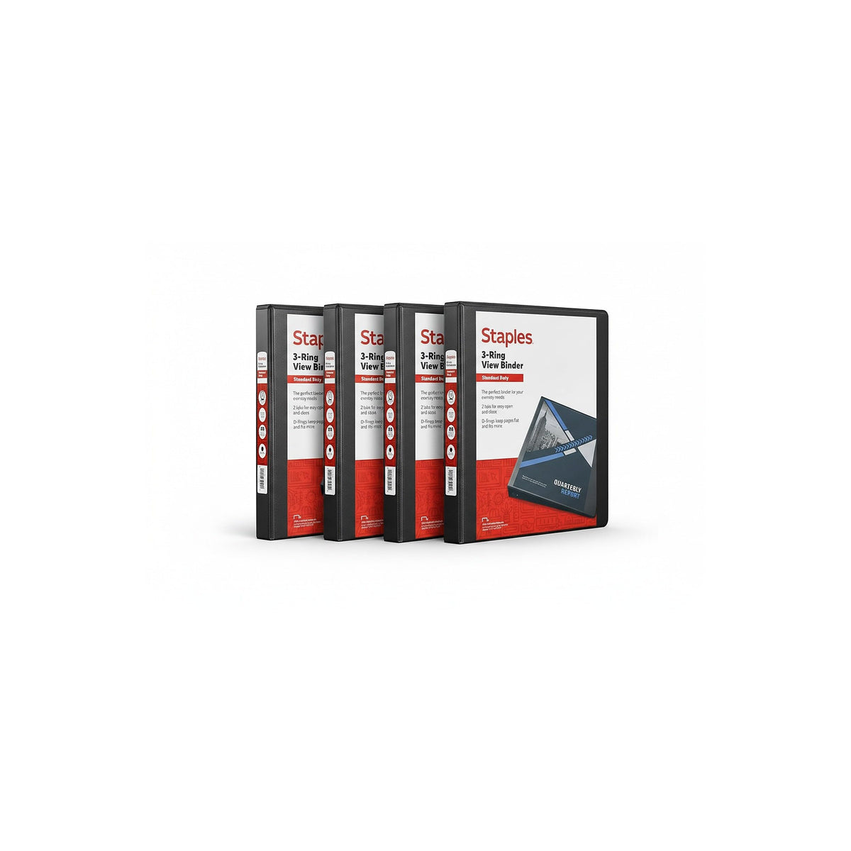 STAPLES Binder Divider 55395/26-4PK-VB, 1-Inch, 4 Count