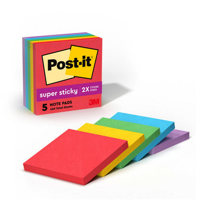 Post-it Self Stick Note 654-5SSAN, 2" x 3", 5 Count