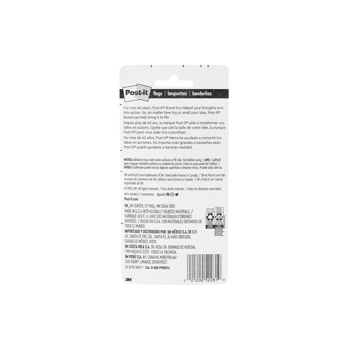 Post-it Self Stick Note MMM680PPBGVA, 0.6" x 3.9", 200 Count – view 11