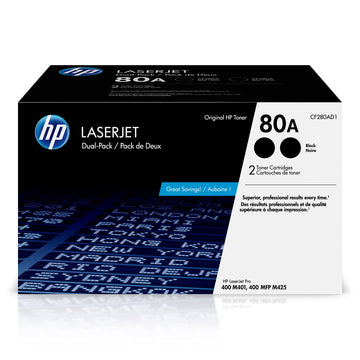 HP Laser Printer Toner CF280AD1, 2 Pack