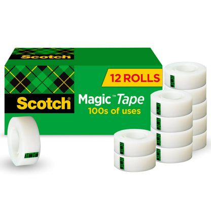 Scotch Adhesive Tapes 810K-12-CP, 12 Rolls