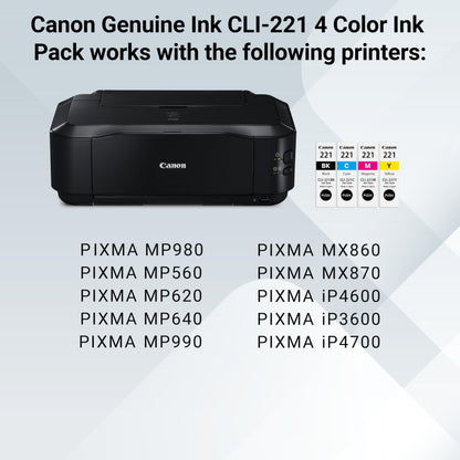 Canon Inkjet Printer Ink CLI221CLPK, -, 4 Count – view 5