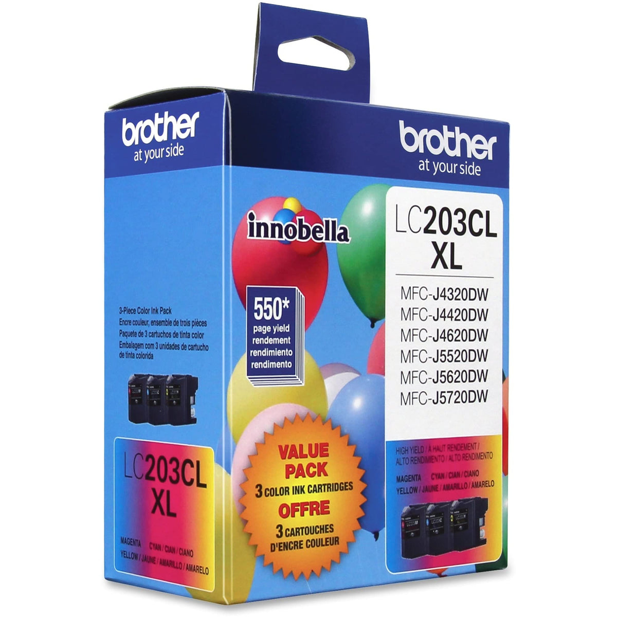Brother Inkjet Printer Ink LC2033PKS, 1650 Pages, 3 Count